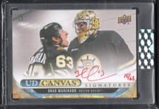2024-25 Upper Deck Clear Cut Canvas Signatures Brad Marchand #CS-BM card