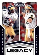 Charles Woodson/Tom Brady 2020 Panini Contenders Draft Picks Legacy card
