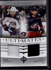 2024-25 Upper Deck Ultimate Collection Ulti-Mates Jersey Adam Fantilli/Kirill Marchenko #UTM-FM card