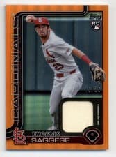 2025 Topps Real One Relics Thomas Saggese #463 card