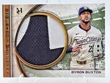 2025 Topps Museum Collection Momentous Material Jumbo Patch Relics Byron Buxton #MMJP-BB card