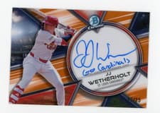2025 Bowman Chrome Prime Chrome Signatures JJ Wetherholt #PCS-JW card