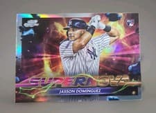 Jasson Domínguez 2024 Topps Cosmic Chrome Supernova card