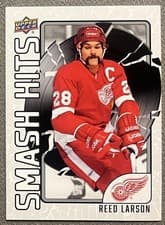 2025-26 Upper Deck Detroit Red Wings Centennial Smash Hits Reed Larson #SH-7 card