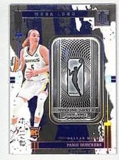 Paige Bueckers 2025 Panini Impeccable WNBA Silver WNBA Logo Metal Bars card