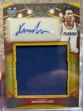 2025-26 Bowman University Best Prospect Jumbo Relic Autographs Xaivian Lee #PJR-XL card