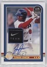 2025 Panini Stars & Stripes USA Baseball Alumni Signature Materials Termarr Johnson #USA-TJ card