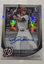 2025 Bowman Chrome Rookie Autographs Dylan Crews #CRA-DC card