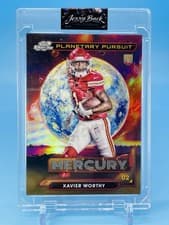 2024 Topps Chrome Cosmic Planetary Pursuit - Mercury Xavier Worthy #PPM-XW card