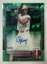 2025 Bowman Draft Sapphire Sapphire Chrome Prospect Autographs Quentin Young #CPA-QY card