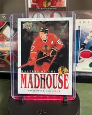 2025-26 Upper Deck Chicago Blackhawks Centennial Masters of the Madhouse Box Jeremy Roenick #MM-13 card