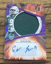 2025 Bowman University Best Prospect Jumbo Relic Autographs Refractor Elija Lofton #JRA-EL card