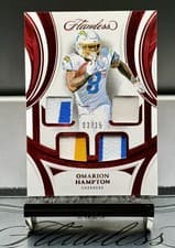 Omarion Hampton 2025 Panini Flawless Rookie Showcase card