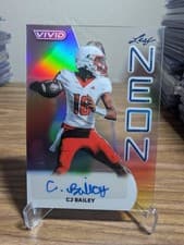 2025 Leaf Vivid Neon Autographs CJ Bailey #NA-CJB card