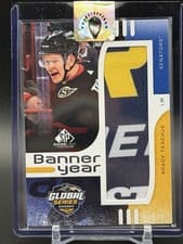 2024-25 SP Game Used 2023 Global Series Sweden Banner Year Relics Brady Tkachuk #BYGS-BT card