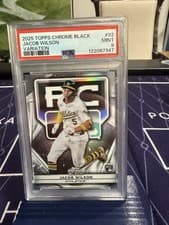 2025 Topps Chrome Black Rookie Design Variations Jacob Wilson #92 card