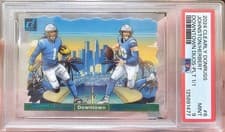2024 Clearly Donruss Downtown Duos Quentin Johnston / Justin Herbert #6 card