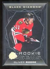 2025-26 Upper Deck Black Diamond Rookie Gems Oliver Moore #RG-OM card