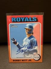 2024 Topps Heritage Real One Autograph Bobby Witt Jr. #ROA-BWI card