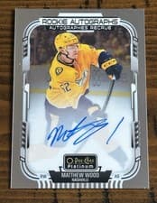 2025-26 O-Pee-Chee Platinum Rookie Autographs Matthew Wood #R-MW card