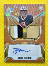 Tyler Shough 2025 Panini Phoenix Dual Rookie Patch Autograph card