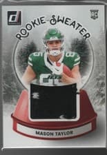 Mason Taylor 2025 Donruss Rookie Holiday Sweater card