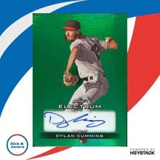 Dylan Cumming 2024 Leaf Electrum Baseball Base Autograph card