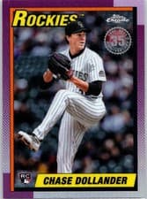 2025 Topps Chrome Update 1990 Topps Chrome Chase Dollander #90CU-16 card