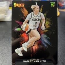 2025 Panini Select WNBA Black Color Blast Hailey Van Lith #4 card