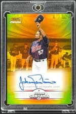2025 Stadium Club Chrome Autographs Johan Santana #SCCA-JSA card