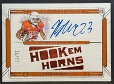 Jaydon Blue 2025 Panini National Treasures Collegiate Team Slogan Signature Die Cut card