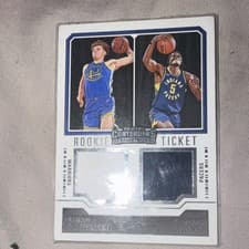 Brandin Podziemski / Jarace Walker 2023 Panini Contenders Rookie Ticket Dual Swatch card