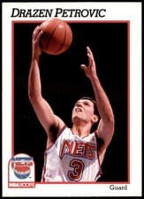 Drazen Petrovic 1991-92 Hoops Base Set card