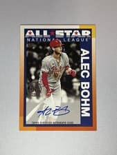 2025 Topps Update 1990 Topps All-Star Autographs Alec Bohm #90AS-AB card