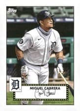 Miguel Cabrera 2021 Topps 1952 Redux card