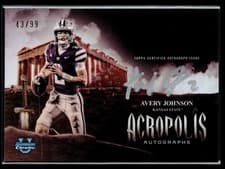 2025 Bowman University Chrome Acropolis Autographs Avery Johnson #AA-AJ card