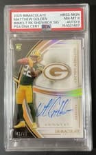 2025 Panini Flawless Rookie Shadow Signatures Matthew Golden #8 card
