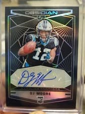 DJ Moore 2018 Panini Obsidian Rookie Autographs card