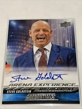 2024-25 Upper Deck Credentials Arena Experience Autographs Steve Goldstein #AE-SG card