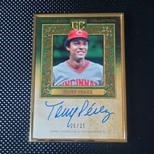 2025 Topps Gilded Collection Gold Framed Hall of Fame Autographs Tony Perez #HAFA-TP card