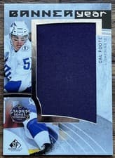 Cal Foote 2022 SP Game Used NHL Stadium Series Banner Year Relics card
