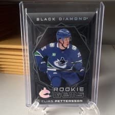 2025-26 Upper Deck Black Diamond Rookie Gems Elias Pettersson #RG-EP card