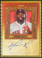 2025 Topps Gilded Collection Gold Framed Hall of Fame Autographs David Ortiz #HAFA-DO card