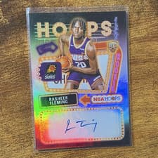 2025-26 NBA Hoops Hoops Rookie First Signs Rasheer Fleming #HFS-RF card