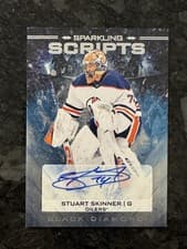 2024-25 Upper Deck Black Diamond Sparkling Scripts Stuart Skinner #SS-SS card