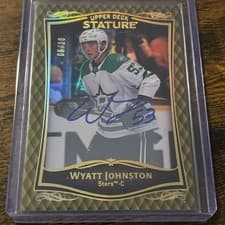 2024-25 Upper Deck Stature 2023-24 Base Update Auto Wyatt Johnston #25 card