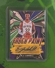E. J. Liddell 2022 Panini Court Kings Fresh Paint Autographs card