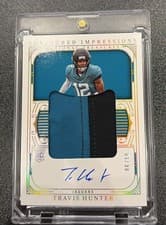 2025 Panini National Treasures Rookie Treasured Impressions Travis Hunter #1 card