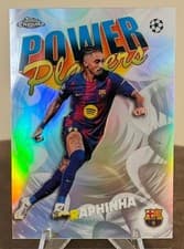 Raphinha 2025 Topps Chrome UEFA Power Players card