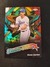 2025 Topps Chrome Logofractor Edition Future Stars Evan Carter #FS-12 card